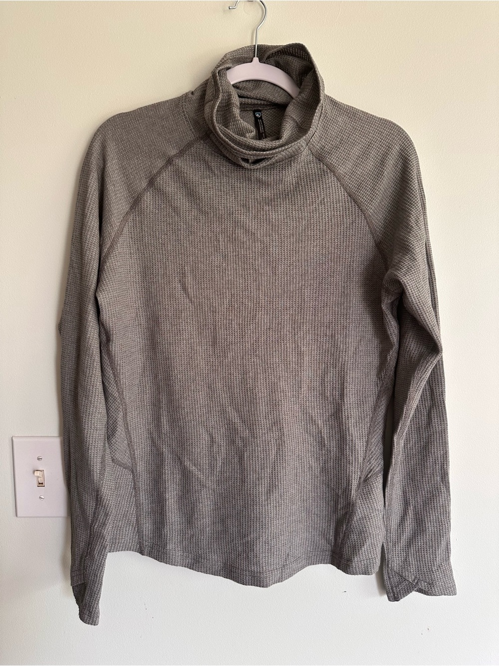 Kuhl Petra Turtlneck Gray Waffle Knit Turtleneck 
Waffle Weave Shirt Basic Cozy